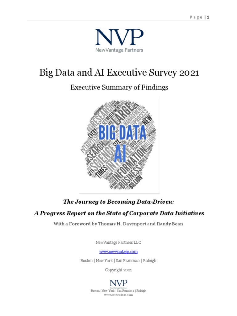 Big Data ExecutiveSummary2021 | PDF | Artificial Intelligence ...