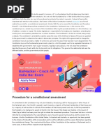 Procedure For A Constitutional Amendment: Article 368