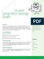 Grade Five Short Term and Long Term Savings Goals