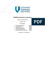 BFM2821 Mechanics Laboratory Report