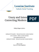 Policy Paper 2020.2 Usury and Interest Leonine Institute