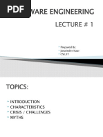 Software Engineering: Lecture # 1