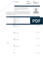 English CV Template For Dutch Employment Market