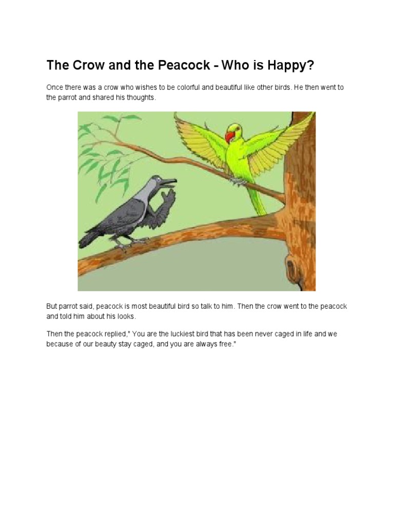 Crow and Peacock Story in English PDF | PDF