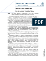 Boletín Oficial Del Estado: Ministerio de Hacienda Y Función Pública