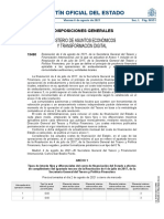 Boletín Oficial Del Estado: Ministerio de Asuntos Económicos Y Transformación Digital