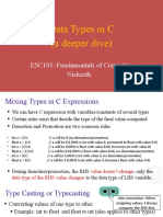 Data Types in C (A Deeper Dive) : ESC101: Fundamentals of Computing Nisheeth