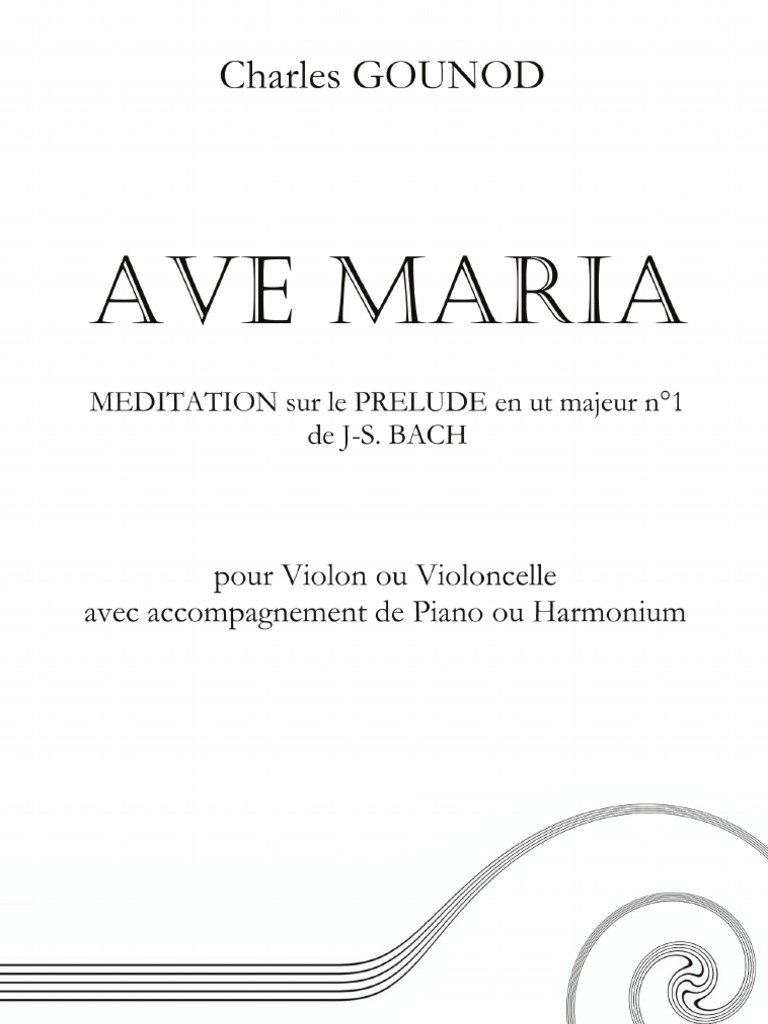 Ave Maria Gounod Musique du domaine public JeanSébastien Bach