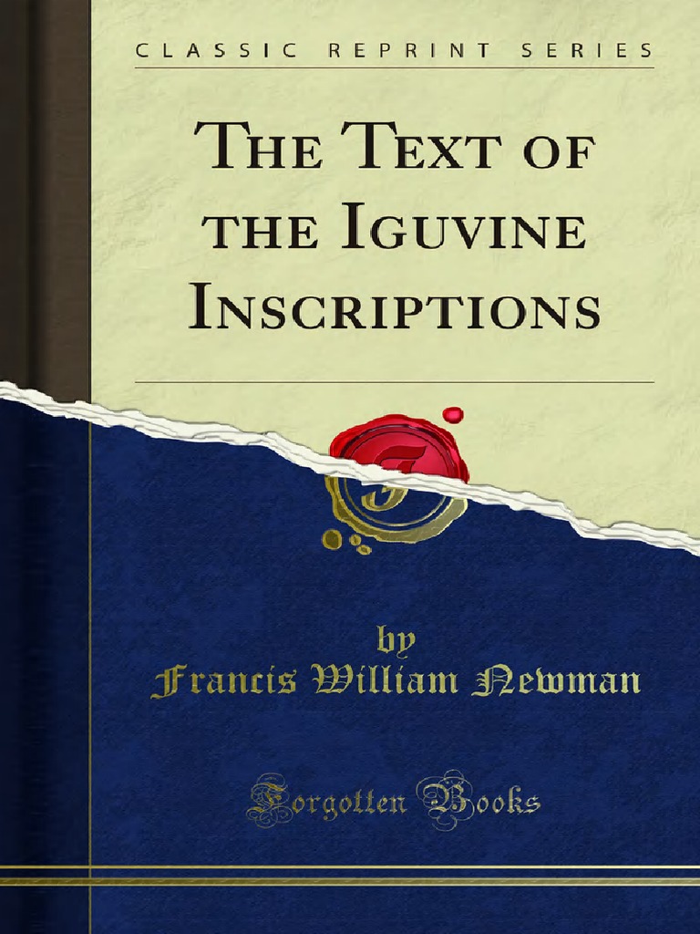The Text of The Iguvine Inscriptions | PDF | Alphabet | Latin