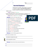 Inverted Sentences Activity