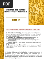 Consumer and Demand Theory Utility Approach