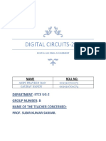 Digital Circuits-2 Lab: Name Roll No