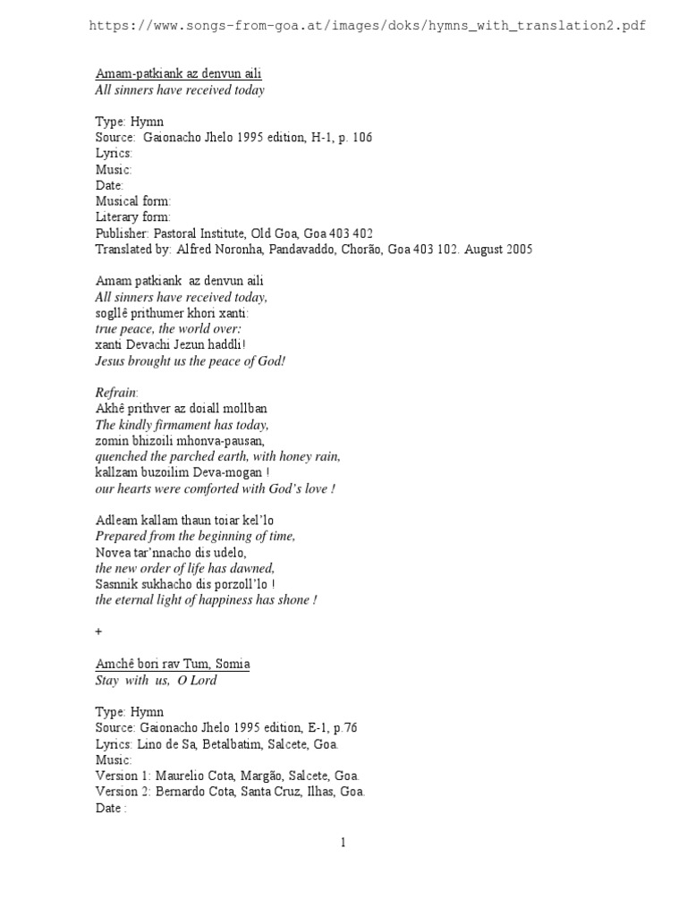 Gaionacho Jhelo Hymns With Translation PDF