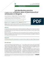 Analysis of Good Distribution Practice Inspection Deficiency Data of Pharmaceutical Wholesalers in Malta