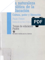 Freire Paulo - La Naturaleza Política de La Educación