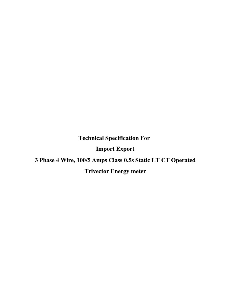 LT CT 100/5 Amps Energy Meter Specs | PDF | Printed Circuit Board ...