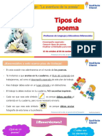 Ppt. Tipos de Poemas 6to