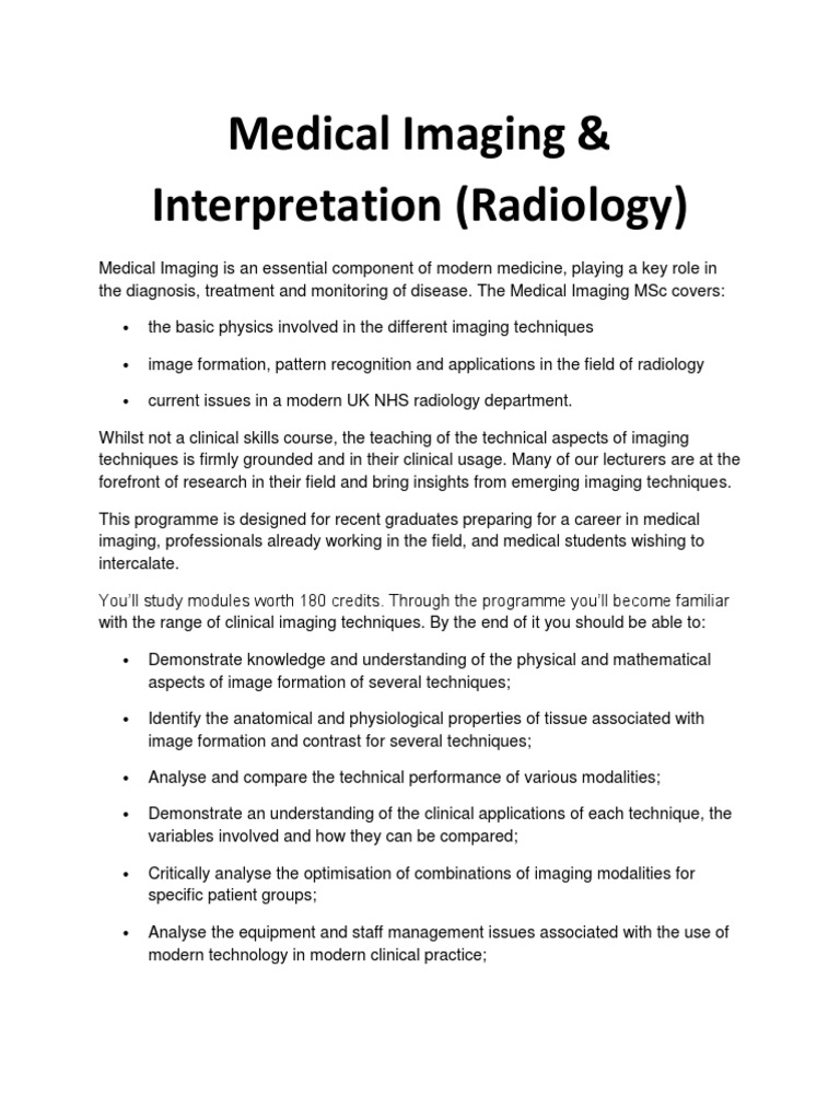 Medical Imaging Radiology Biology Diagrams