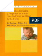 Desarrollo Del Habla y Lenguaje en Niños Con Síndrome de Down
