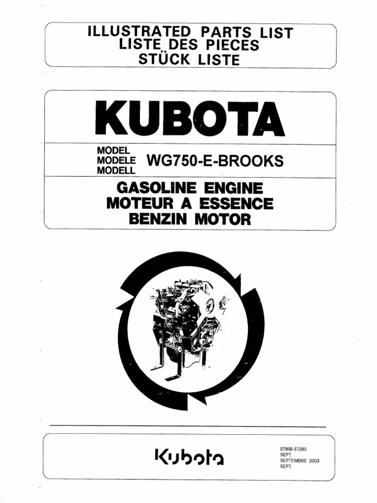 KUBOTA WG750 ENGINE PARTS MANUAL PDF FREE DOWNLOAD visual data 2