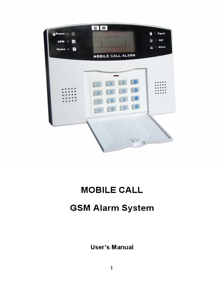 Mobile Call GSM Alarm System User's Manual PDF Remote Control