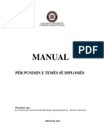 Manual Per Punimin e Temes Se Diplomes