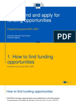 How To Find and Apply For Funding Opportunities: Programming Period 2021-2027