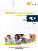 BSB61218 Advanced Diploma of Project Management: BSBPMG623 Manage Benefits