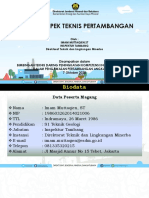 Paparan Teknis Pertambangan Bimtek IT ANGKATAN VII (Imam Muttaqien)