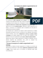 ART. 1 7 Consejos para Mejorar La Salud Ocupacional en El Trabajo