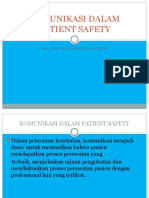 Komunikasi Dalam Patient Safety 2020