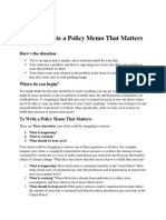 How To Write A Policy Memo That Matters 0