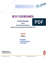 Me 321: Fluid Mechanics-I: Dr. A.B.M. Toufique Hasan