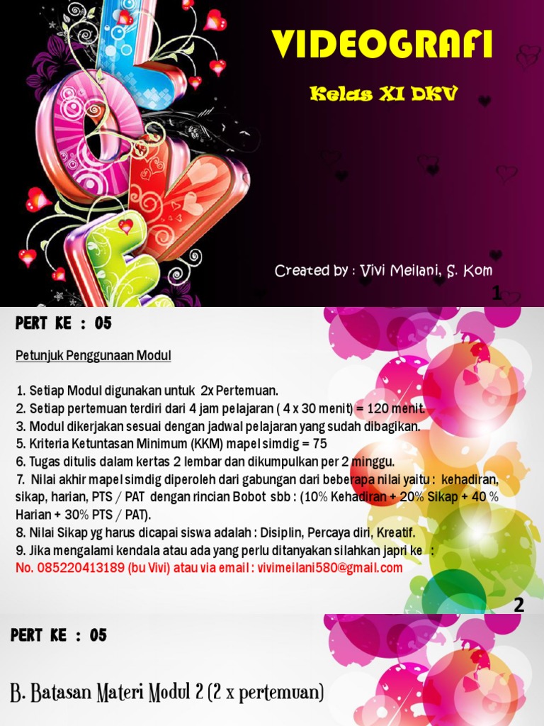 Modul Ke-3 Videografi | PDF | Komputer | Teknologi & Rekayasa