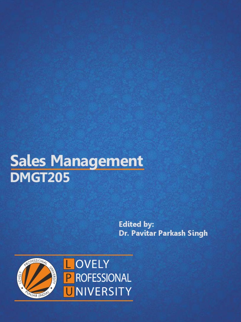Edited By Dr. Pavitar Parkash Singh PDF Sales Marketing