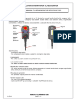 Portable Manual Pulse Generator Specifications: Installation Condition For Ul Recognition