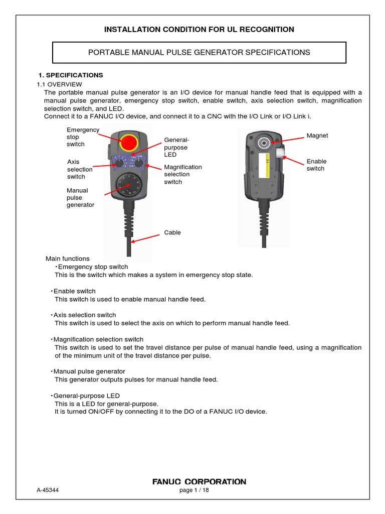 アクセサリー FANUC PULSE GENERATOR A02B-0155-0152 NEW A02B-0259-C221#A Fanuc Handwheel pulse generator | eBay