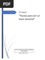 Ensayo - Pautas para ser un buen docente