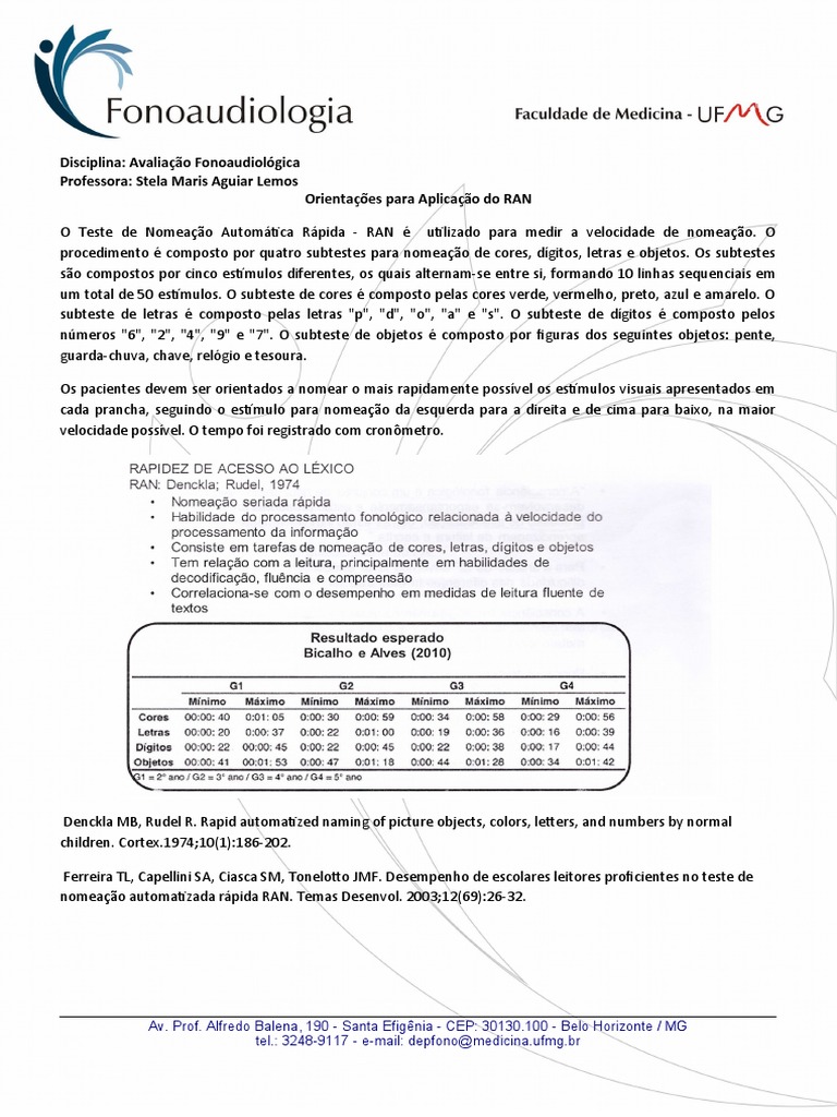 Orientações para Aplicação do RAN | PDF