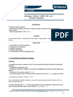 Mathematiques S Sti2d STL Nombres Complexes Cours