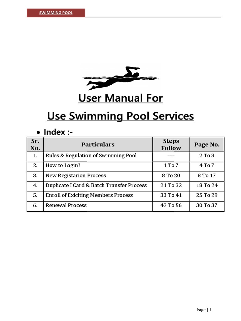 Surat SMC Swimming Pool Registration Guide | PDF | Receipt | Written ...