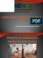 FOT II - Aula 11 - Projeto de Fundações Indiretas Profundas