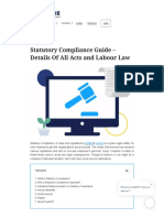 Statutory Compliance Guide - Details of All Acts and Labour Law