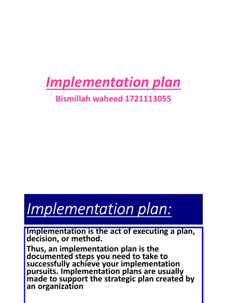 Unit 18 Implementation Plan | PDF | Business