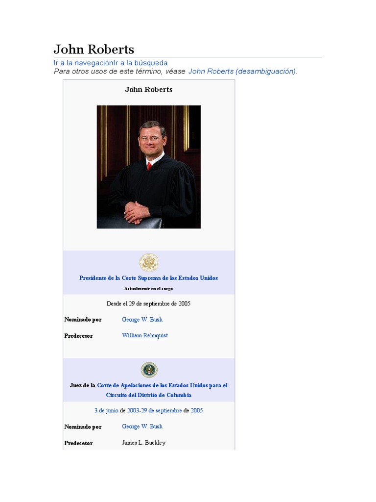 John Roberts PDF John Roberts Judicaturas