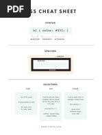 Css Cheat Sheet: h1 (Color: #333 )