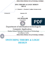 Department of Information Technology & Computer Application: Switching Theory & Logic Design BIT-11