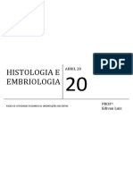 Estudo Dirigido Histologia e Embriologia