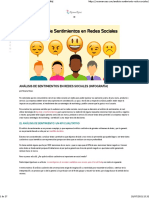 Análisis de Sentimientos en Redes Sociales (Infografía)