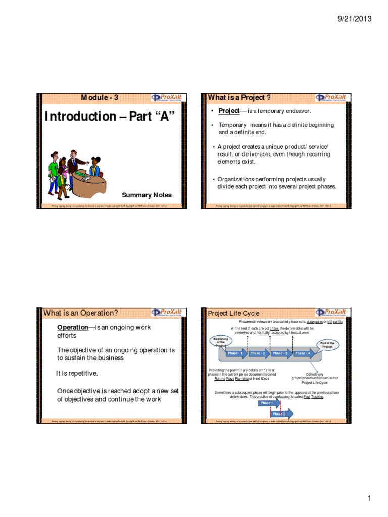 Introduction - Part "A": Module - 3 What Is A Project ? | PDF | Project ...